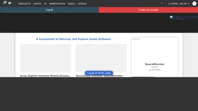 Screenshot of Kvraudio.com