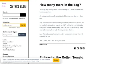 Screenshot of Seths.blog