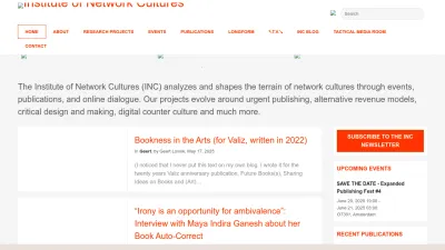 Screenshot of Networkcultures.org