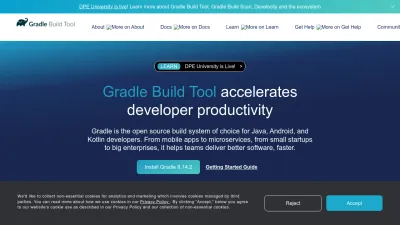 Screenshot preview of gradle.org