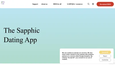 Screenshot preview of weareher.com