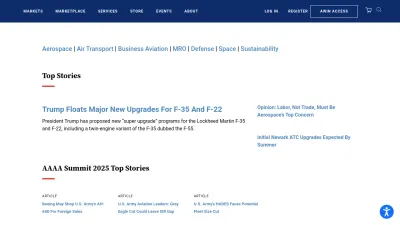 Screenshot of Aviationweek.com