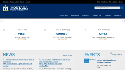 Screenshot of Montana.edu