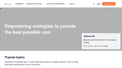 Screenshot of Uroweb.org