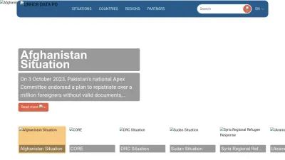 Screenshot preview of data.unhcr.org