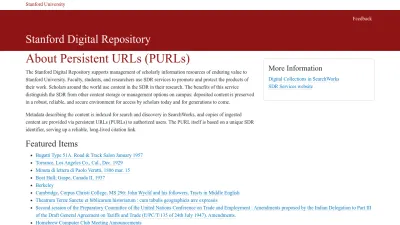 Screenshot of Purl.stanford.edu