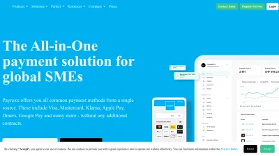 Screenshot of Payrexx.com