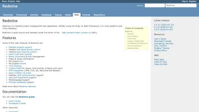Screenshot of Redmine.org