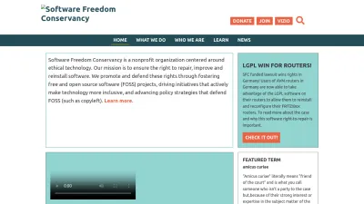 Screenshot preview of sfconservancy.org