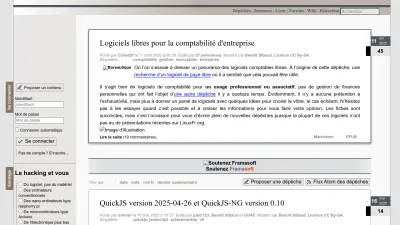 Screenshot of Linuxfr.org