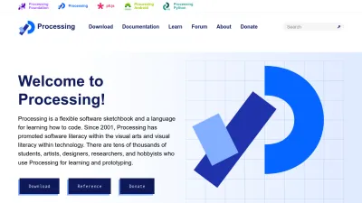Screenshot of Processing.org