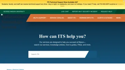 Screenshot of Mason.gmu.edu