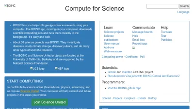 Screenshot preview of boinc.berkeley.edu