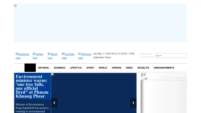 Screenshot of Phnompenhpost.com