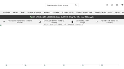 Screenshot of Matalan.co.uk
