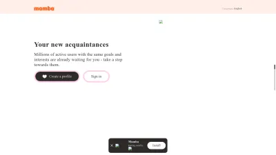 Screenshot of Mamba.ru