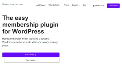 Screenshot of Restrictcontentpro.com