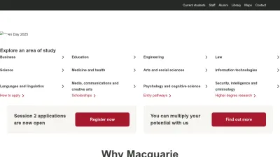 Screenshot of Mq.edu.au