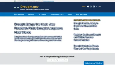 Screenshot of Drought.gov