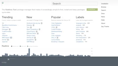 Screenshot preview of packagecontrol.io