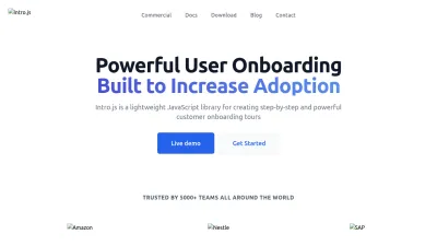 Screenshot of Introjs.com