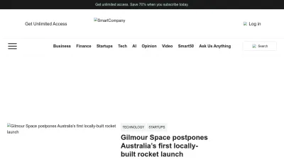 Screenshot of Smartcompany.com.au
