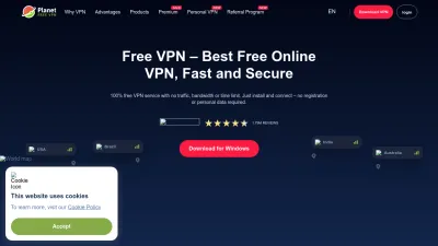 Screenshot of Freevpnplanet.com