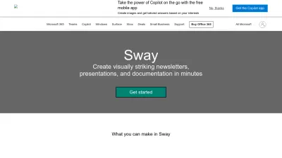 Screenshot of Sway.cloud.microsoft