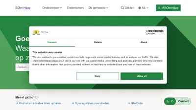 Screenshot of Denhaag.nl