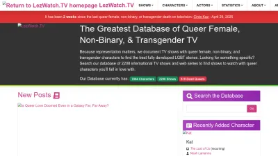 Screenshot of Lezwatchtv.com