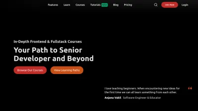 Screenshot of Frontendmasters.com