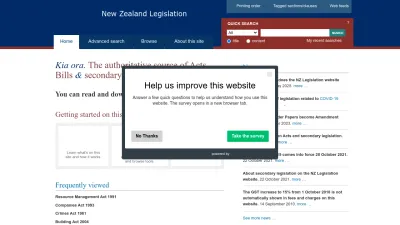 Screenshot preview of legislation.govt.nz