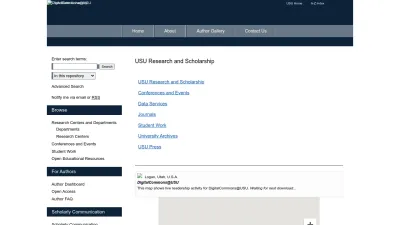 Screenshot of Digitalcommons.usu.edu