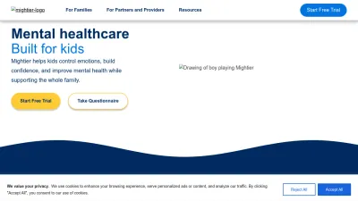 Screenshot of Mightier.com