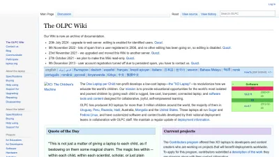 Screenshot preview of wiki.laptop.org