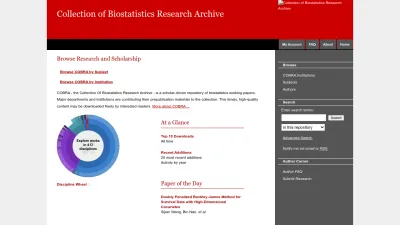 Screenshot of Biostats.bepress.com