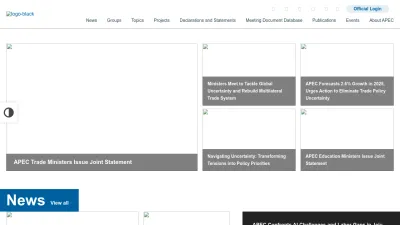 Screenshot of Apec.org