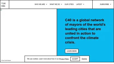 Screenshot of C40.org