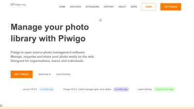 Screenshot of Piwigo.org