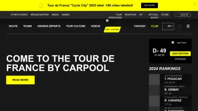 Screenshot of Letour.fr