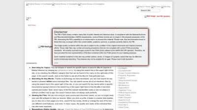 Screenshot of Vault.fbi.gov