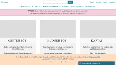 Screenshot of Maanmittauslaitos.fi