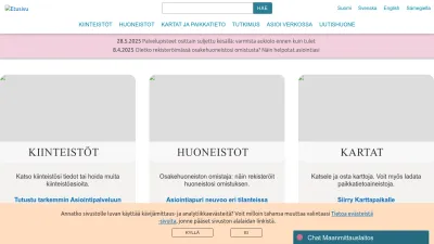 Screenshot preview of maanmittauslaitos.fi