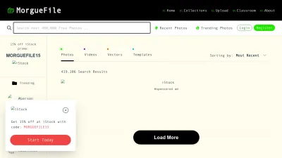 Screenshot of Morguefile.com