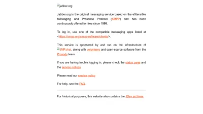 Screenshot of Jabber.org