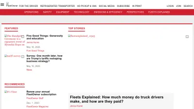 Screenshot of Fleetowner.com