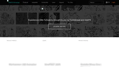 Screenshot of Sidefx.com