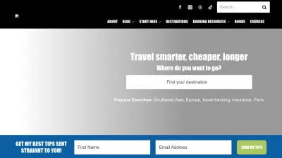 Screenshot of Nomadicmatt.com