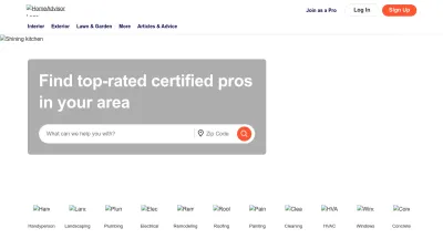 Screenshot preview of homeadvisor.com