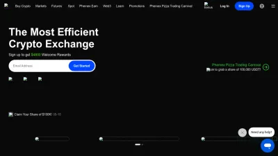 Screenshot of Phemex.com